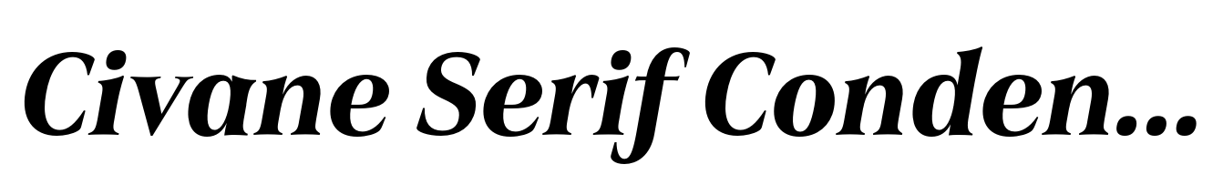 Civane Serif Condensed Bold Italic